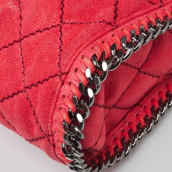 Stella McCartney Pink Quilted Faux Leather Falabella Small Tote Bag - Picture 3 of 11